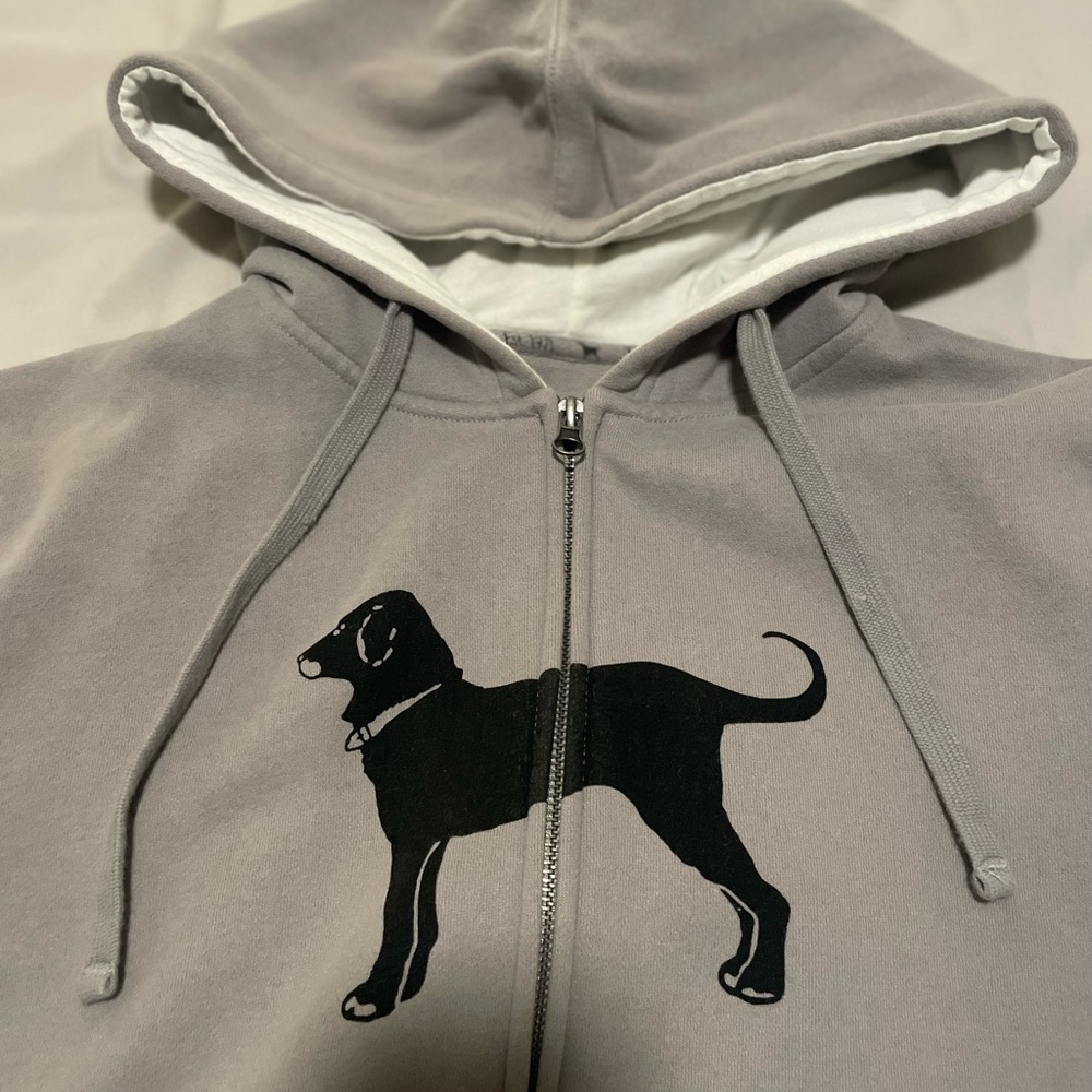 The Black Dog Gray Hoodie Full-Zip Women’s Size M - Picture 2 of 8